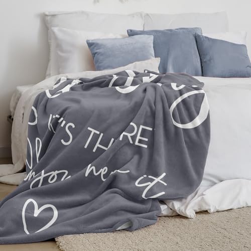 Pubrave Get Well Gifts for Women/Men, Inspirational Gifts for Women/Men, Sympathy Gift, Thinking of You Gifts, Birthday Gifts for Woman, Feel Better Gifts, Healing Blanket Grey 60x50in - Image 4
