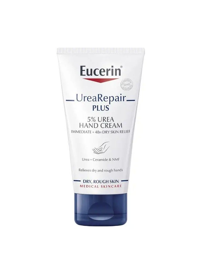 Eucerin UreaRepair Plus 5% Urea Hand Cream for Dry & Rough Hands, 75ml