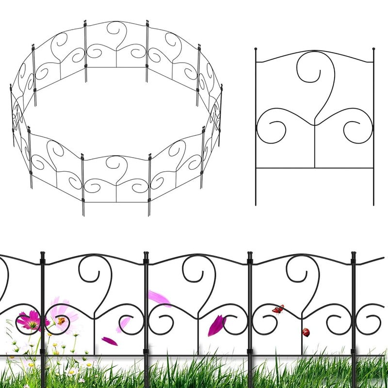 HASTHIP ® Metal Garden Fence Outdoor - Image 1