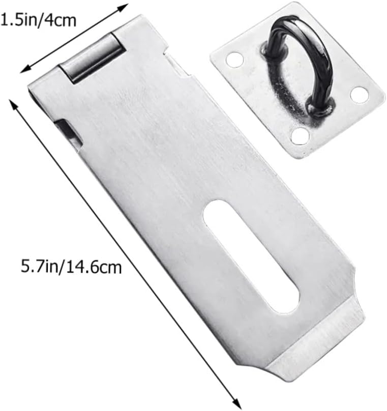 Stainless Steel Padlock Latches 2 Pack Security Door Lock Kit Easy to Install - Image 3