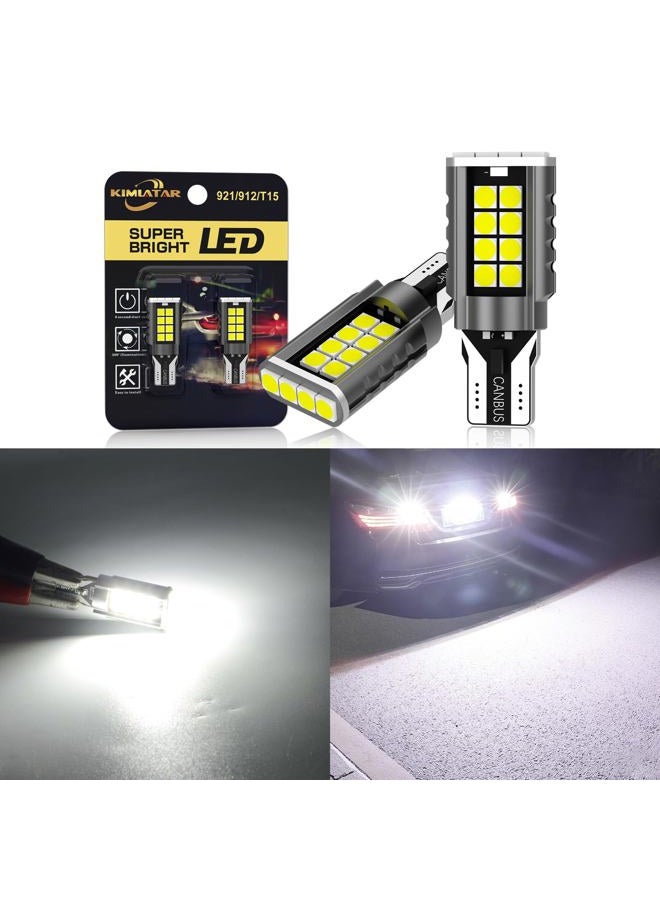 KIMLATAR 921 LED Bulbs 912 T15 Back Up Reverse Lights, 2600Lumens 6000K Xenon White W16W 906 904 902 Super Bright 921 LED Bulb Direct Reverse Replacement Lamps（Pack of 2） - Image 2