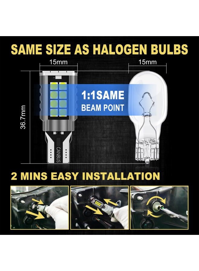 KIMLATAR 921 LED Bulbs 912 T15 Back Up Reverse Lights, 2600Lumens 6000K Xenon White W16W 906 904 902 Super Bright 921 LED Bulb Direct Reverse Replacement Lamps（Pack of 2） - Image 3
