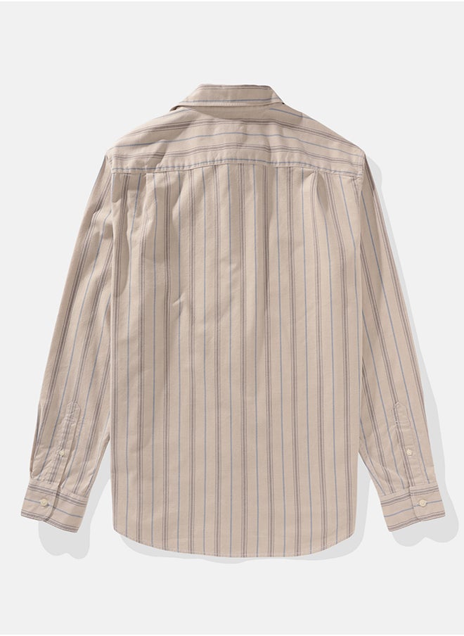 American Eagle - AE Striped Everyday Oxford Button-Up Shirt - Image 1
