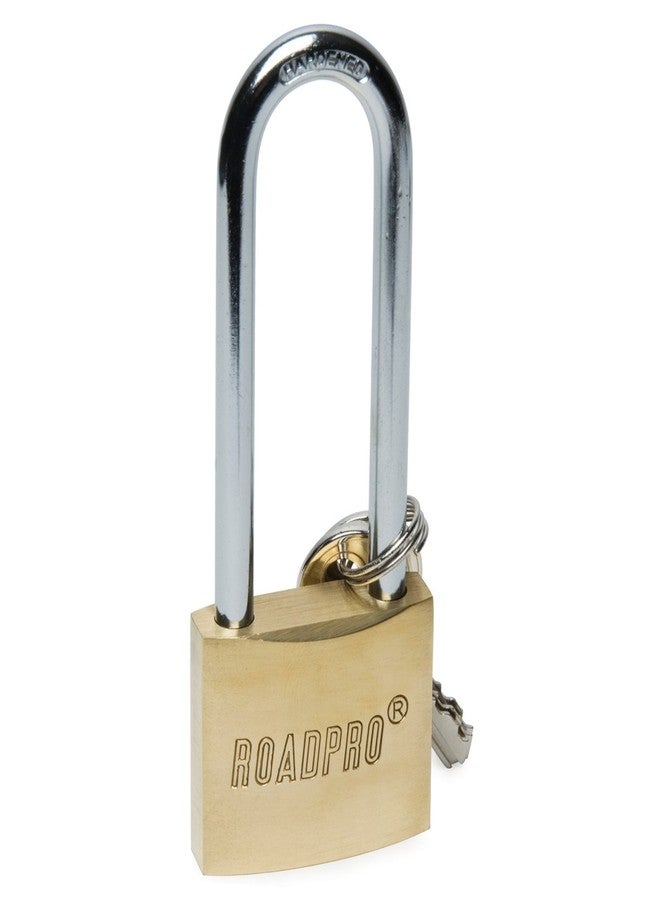 Roadpro RPLB-40L 40mm Solid Brass Padlock with 3" Shackle - Image 1
