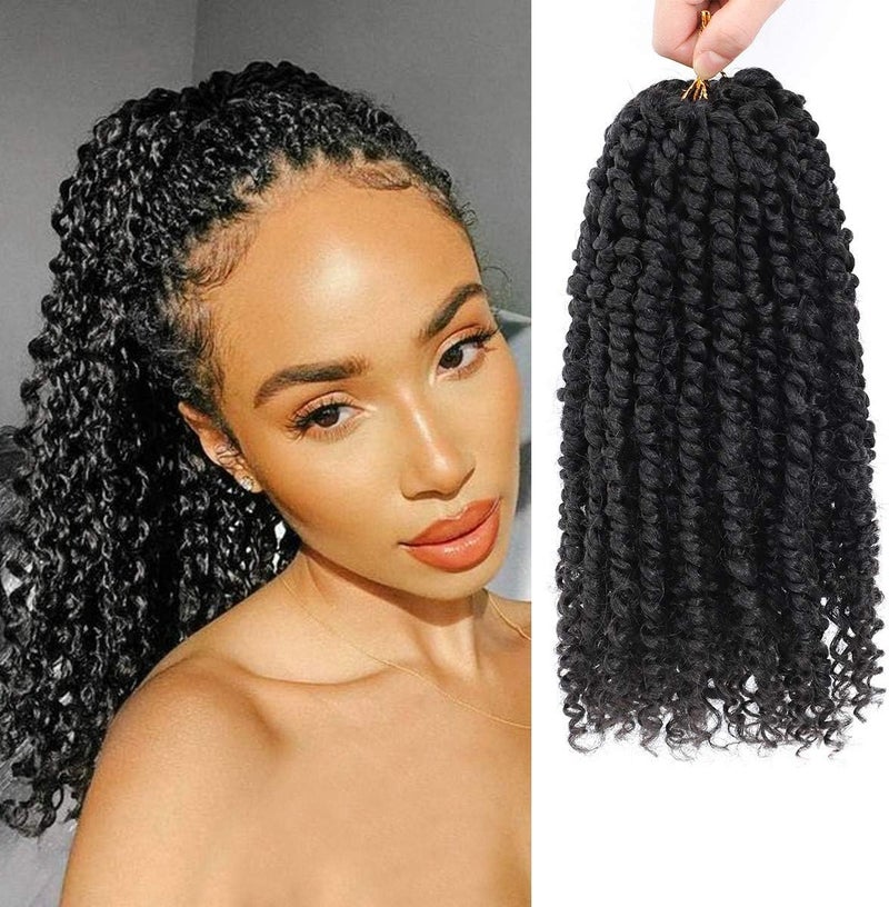 NAYOO Passion Twist Hair - 8 Packs 14 Inch Passion Twist Crochet Hair For Women, Crochet Pretwisted Curly Hair Passion Twists Synthetic Braiding Hair Extensions (14 Inch 8 Packs, 2) - Image 1