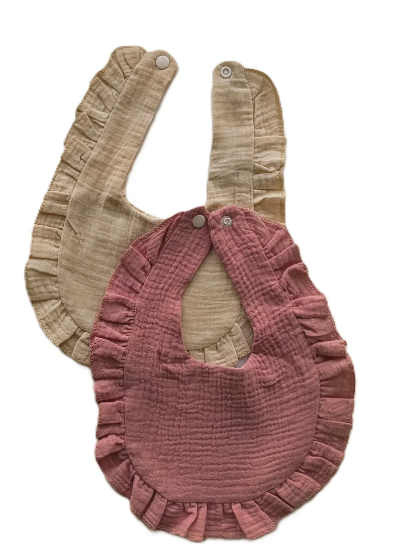 بيبي كلو Soft Muslin Baby Bibs Set of 2