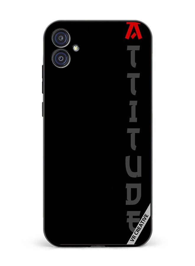 VR CREATIVE Protective Case Cover For Samsung Galaxy M04/F04 Black With Text Design Multicolour - Image 1