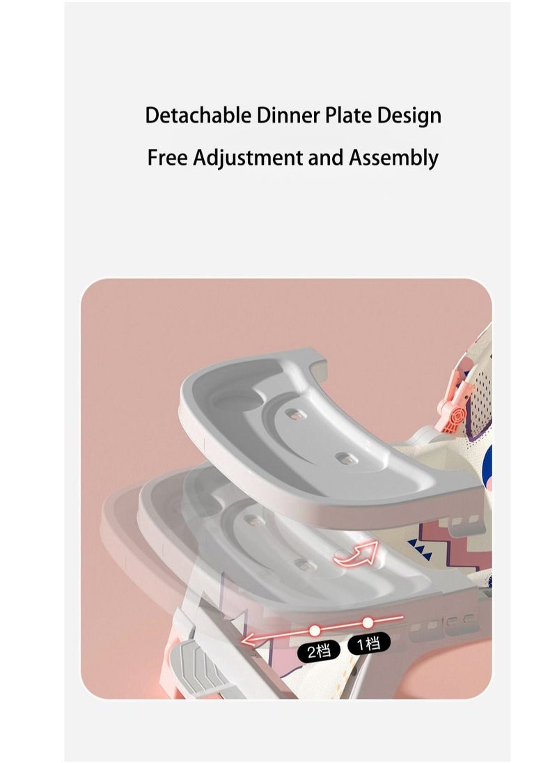WALALLA - Foldable Adjustable Multifunctional 3 in 1 Baby Bouncer Rocking Sitting, Lying and Dinning Chair with Music Toy - Image 1