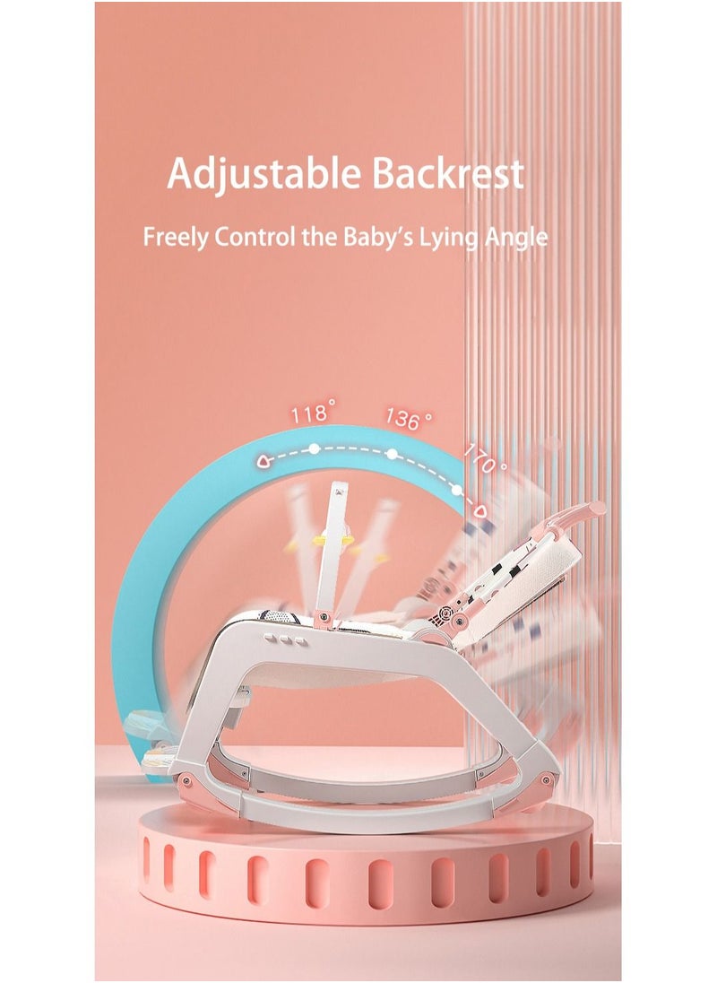 WALALLA - Foldable Adjustable Multifunctional 3 in 1 Baby Bouncer Rocking Sitting, Lying and Dinning Chair with Music Toy - Image 1