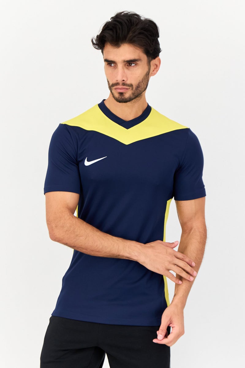 Nike Men Slim Fit Short Sleeve Football Jersey, Navy  - Image 1