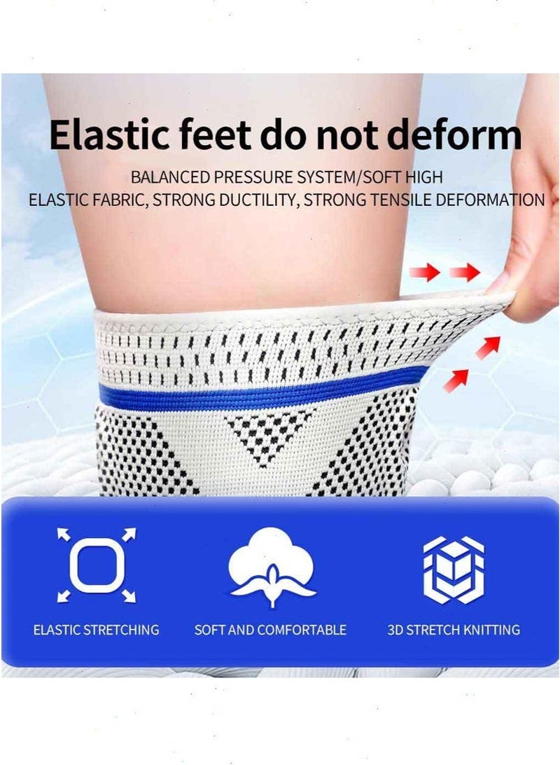Yoawllty Compression Knee Brace, 2pcs Targeted Support for Pain Relief and Stabilization of The Knee, Knee Support Compression Sleeve, Workout Sports Knee Braces for Knee, Meniscus Tear - Image 5