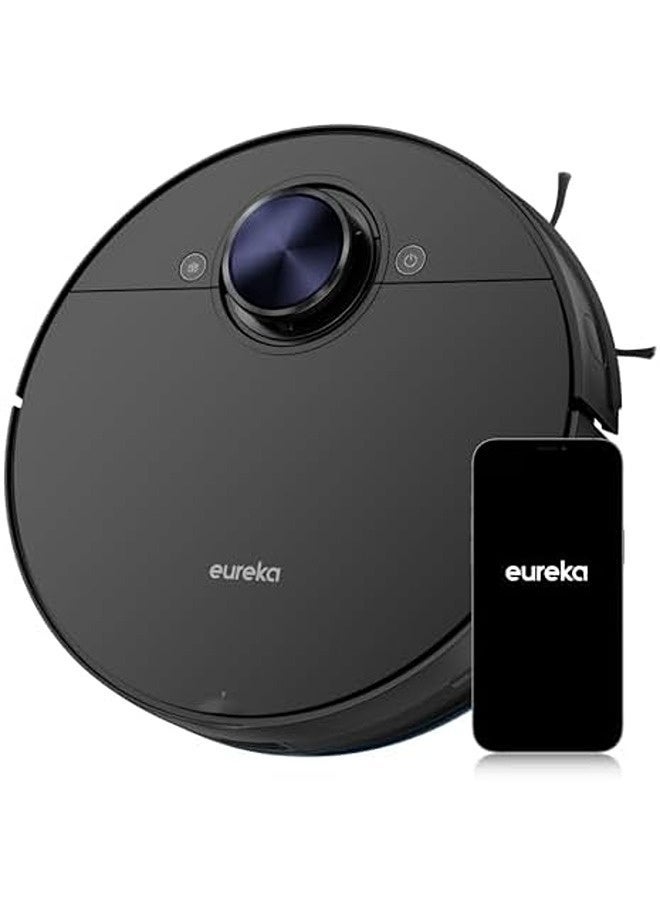 إيوريكا مكنسة وممسحة روبوتية NER710 – شفط قوي ‎8000‎ باسكال، تقنية الملاحة LDS الجيل الخامس، خرائط متعددة الطوابق، تشغيل ‎180‎ دقيقة، تنظيف 3 في 1 للشعر والسجاد والأرضيات الصلبة، متوافقة مع التطبيق - Image 1