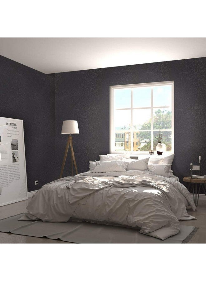 Abyssaly 23.6 inch X 196.8 inch Black Silk Wallpaper Embossed Self Adhesive Peel and Stick Wallpaper Removable Kitchen Wallpaper Vinyl Black Wallpaper Cabinet Furniture Countertop Shelf Paper - Image 4