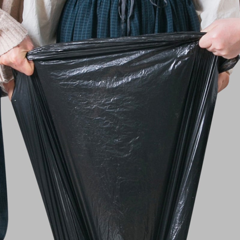 كيسات قمامة سوداء كبيرة 70 × 80 سم من البولي إيثيلين المكثفة، كيسات قمامة متينة للمنزل والمكتب والفندق - 100 قطعة - Image 4
