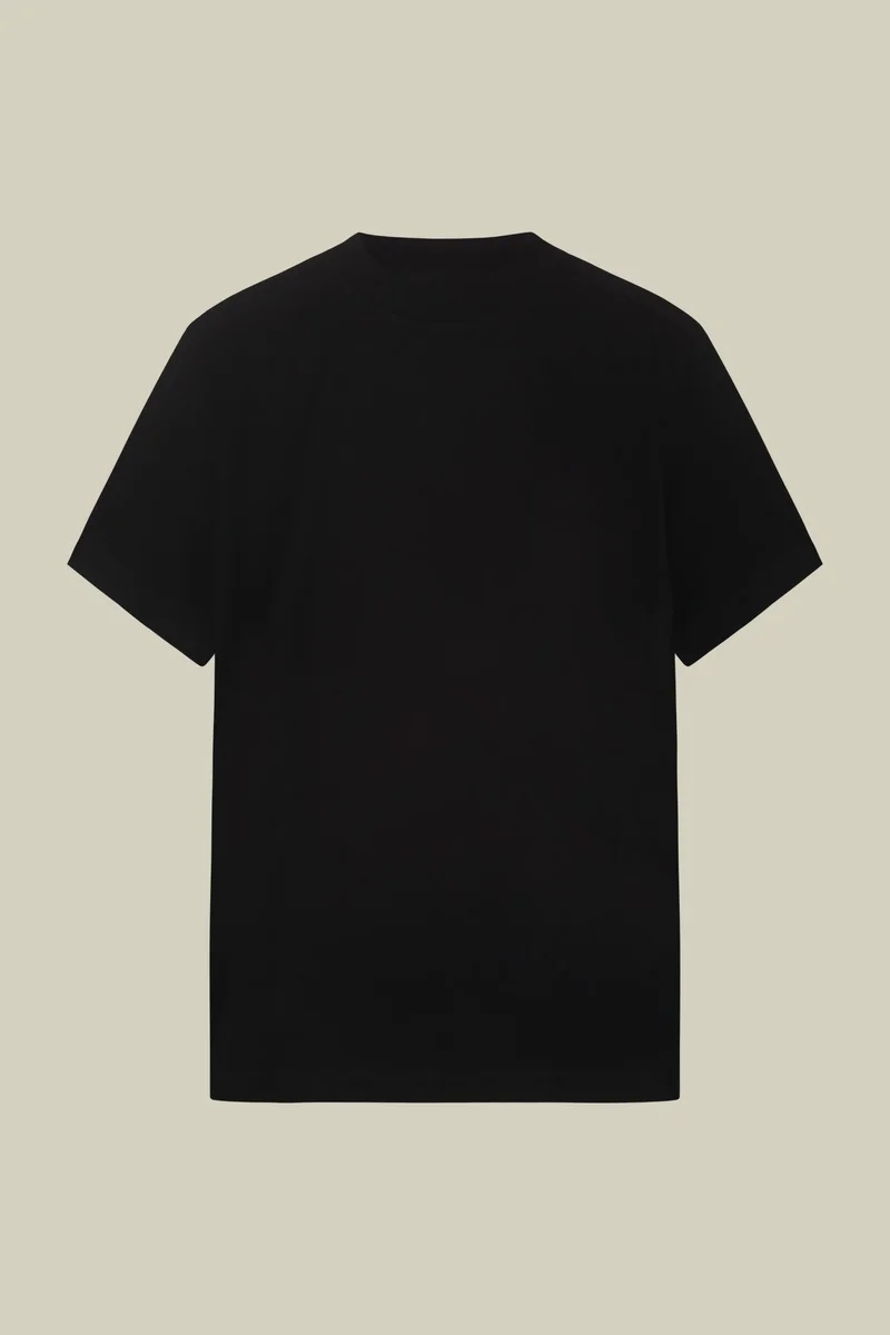 Doppelganger Black Men's regular fit turtleneck T-shirt - Black for Men | Best Price UAE