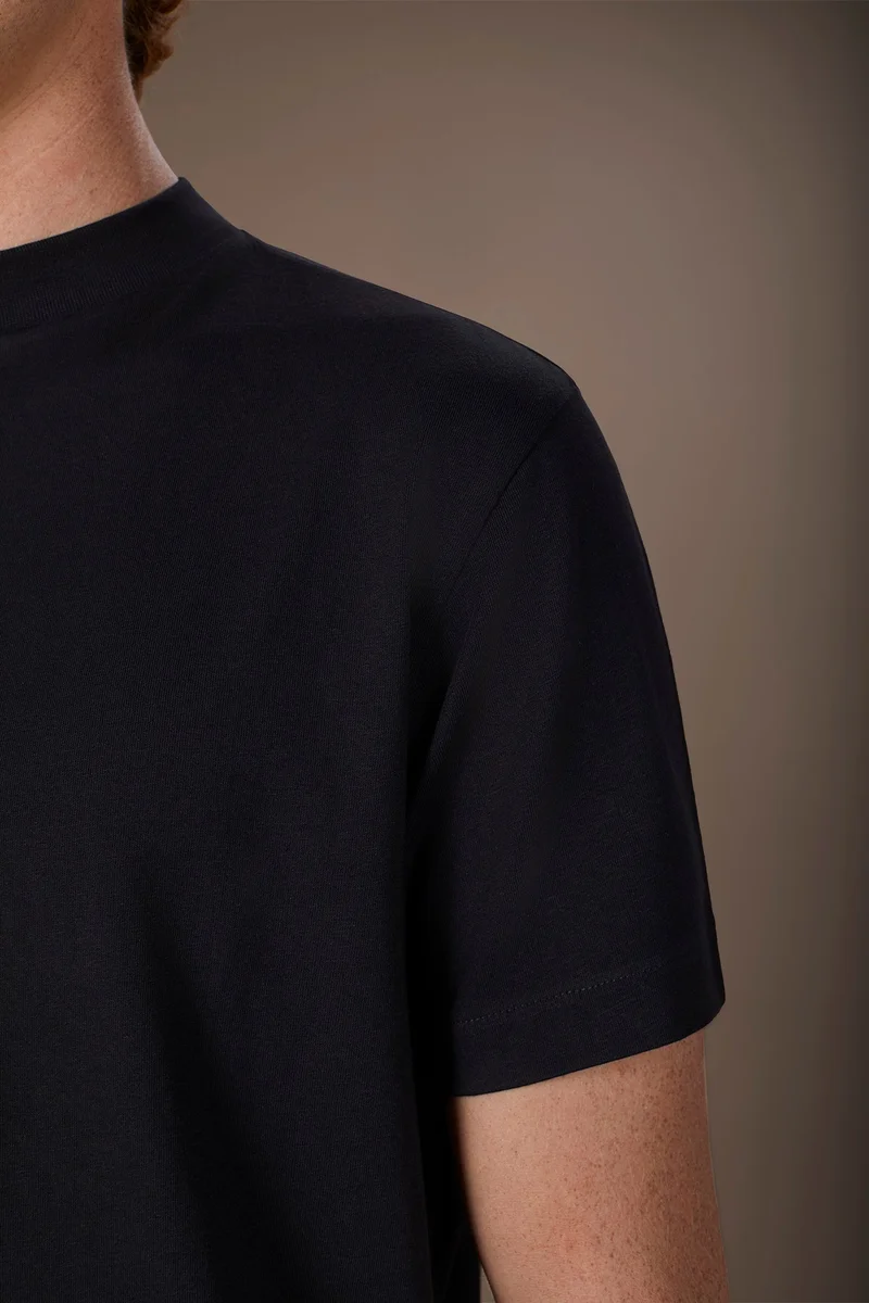 Doppelganger Black Men's regular fit turtleneck T-shirt - Black for Men | Best Price UAE