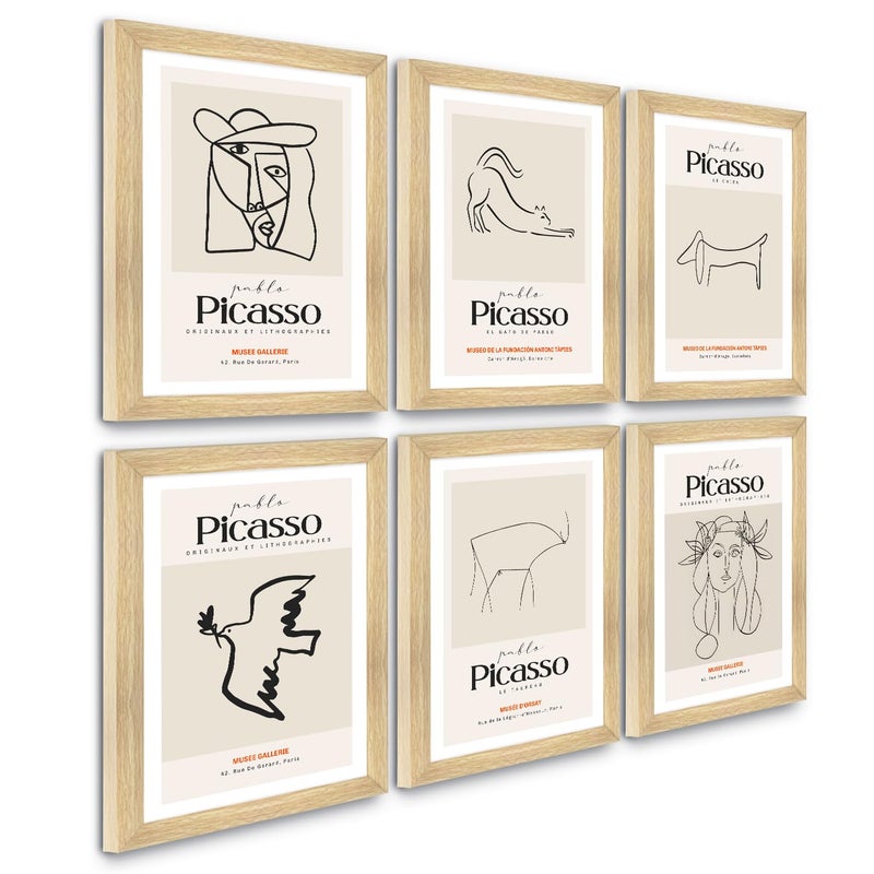 PAPER PLANE DESIGN Vintage Art Paintings: Enhance Your Home Décor with Framed European and Floral Masterpieces - Perfect for Living Rooms, Bedrooms, and Office Spaces (PICASSO) - Image 3