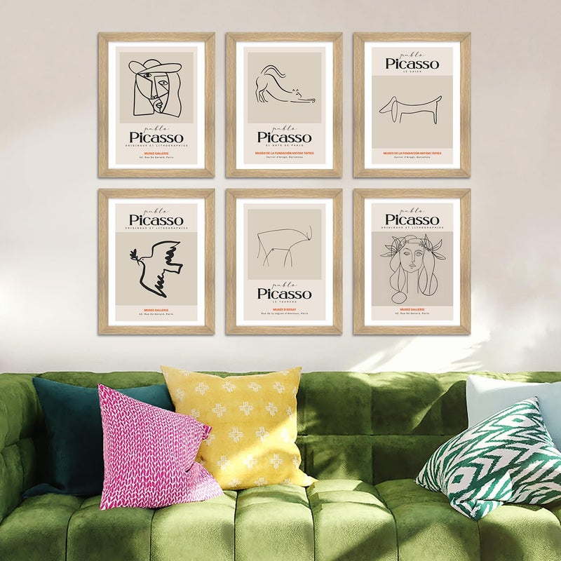 PAPER PLANE DESIGN Vintage Art Paintings: Enhance Your Home Décor with Framed European and Floral Masterpieces - Perfect for Living Rooms, Bedrooms, and Office Spaces (PICASSO) - Image 2