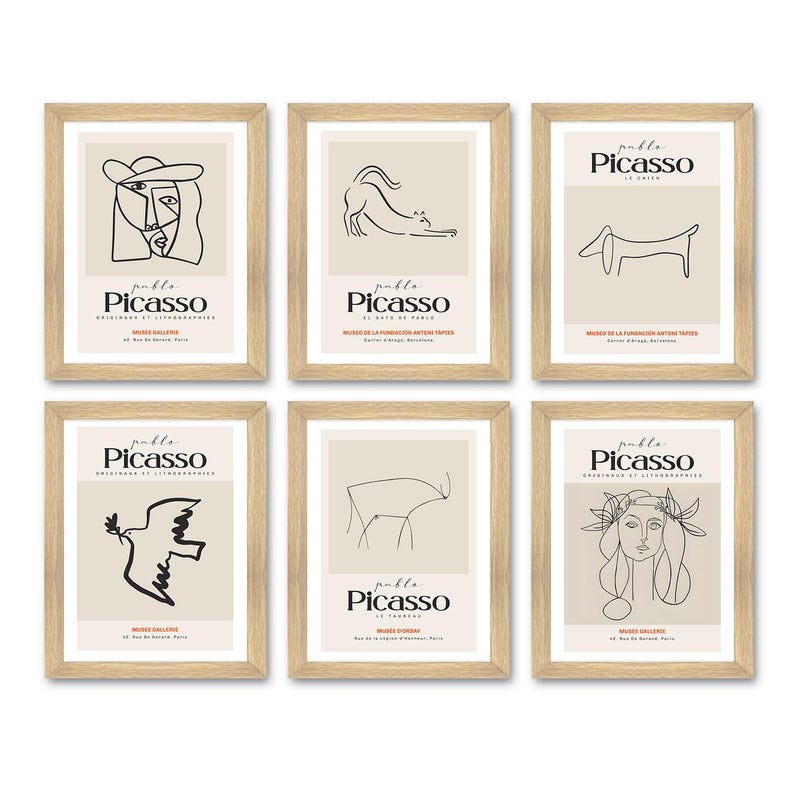 PAPER PLANE DESIGN Vintage Art Paintings: Enhance Your Home Décor with Framed European and Floral Masterpieces - Perfect for Living Rooms, Bedrooms, and Office Spaces (PICASSO) - Image 4