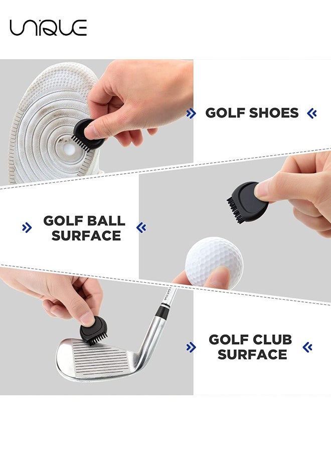 يونيك - مجموعة فرشاة Pocket Golf Club Groove 8 حزم منظف أداة تنظيف نادي الجولف Groove تصميم مريح لتنظيف كرات وأحذية الجولف لرؤوس الجولف - أسود أحمر أزرق أصفر - Image 1