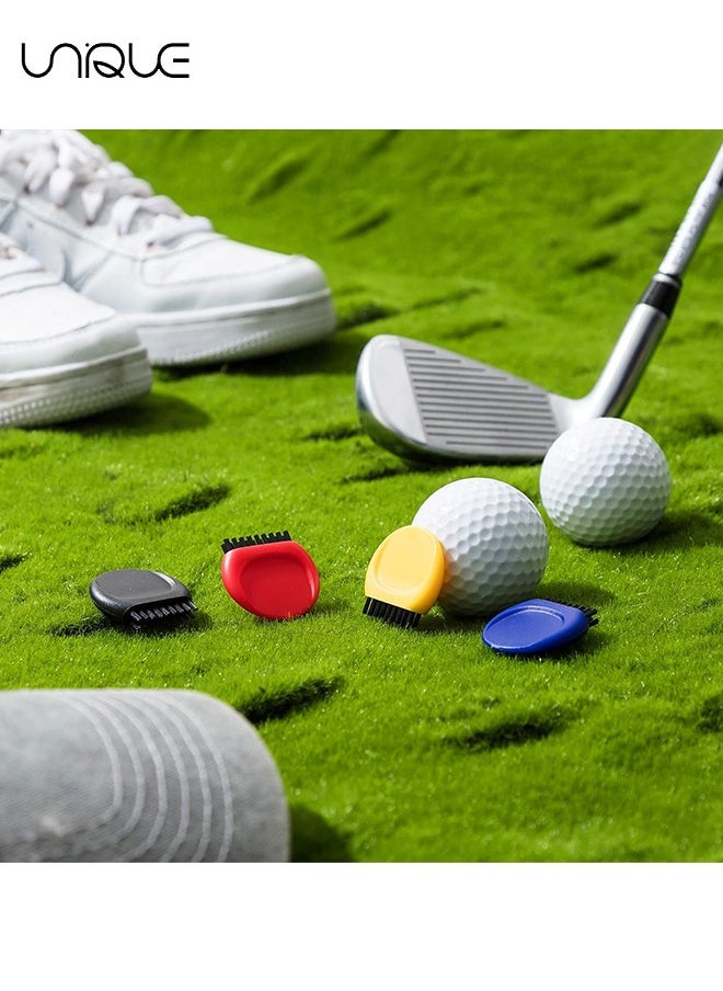 يونيك - مجموعة فرشاة Pocket Golf Club Groove 8 حزم منظف أداة تنظيف نادي الجولف Groove تصميم مريح لتنظيف كرات وأحذية الجولف لرؤوس الجولف - أسود أحمر أزرق أصفر - Image 1