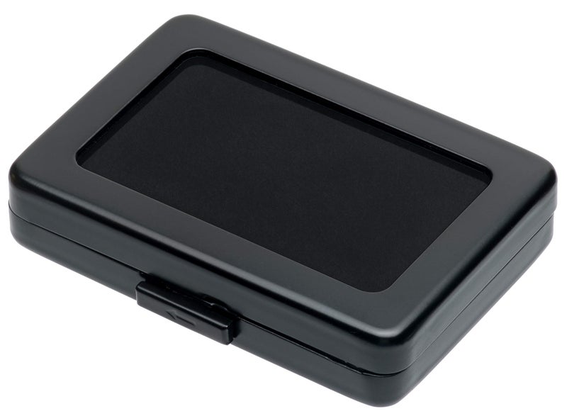 Giftop Glass Top Loose Diamond or Gemstone Display Box Case Holder Show Container Metal Black Large Rectangle