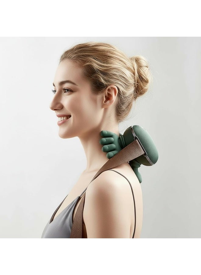 مدلك لاسلكي للرقبة والكتفين مع حرارة، تدليك شياتسو رباعي الأبعاد بعجن عميق، جهاز تدليك محمول وقابل لإعادة الشحن للرقبة والظهر والكتفين، مناسب للاستخدام في المنزل والمكتب - Image 3
