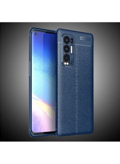 Case Cover For OPPO Reno5 Pro Plus Litchi Texture TPU Shockproof Case Blue