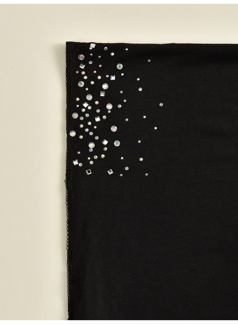 Instant Hijab for Women with Crystal Sequin Jersey Soft Full Cover Head Scarf  - Image 3