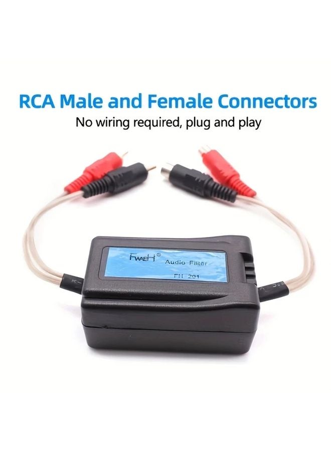 Common Car Audio Filter 12V Noise Isolator Plug Play Ground Interference Solution - Image 2