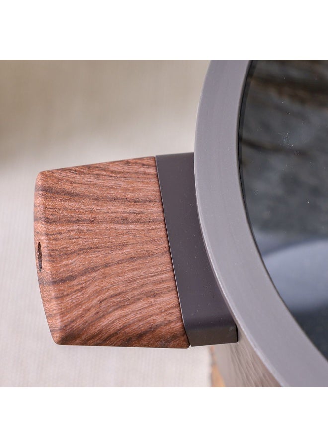 DANUBE HOME Chef's Delight Bistro Bliss Casserole with Lid – Non-Stick Cookware Pot for Cooking, Baking, Serving – Durable Casserole Dish for Kitchen, Gas & Induction 24x11CM - Brown - Image 2