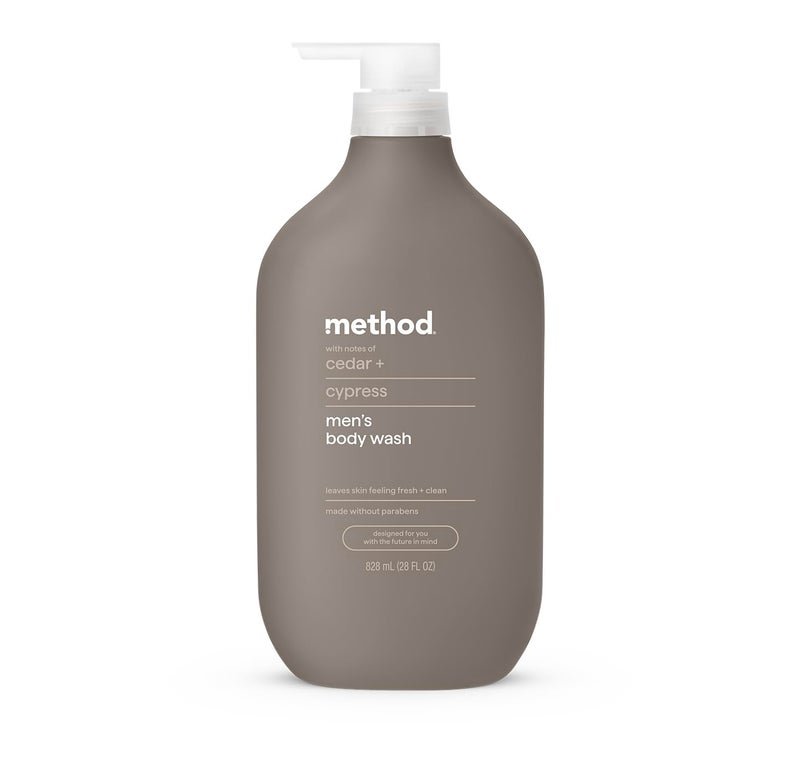 Method Men Body Wash, Cedar and Cypress, Paraben and Phthalate Free, Quick-Lathering Cleansers, Cruelty Free, 28 oz - Image 1