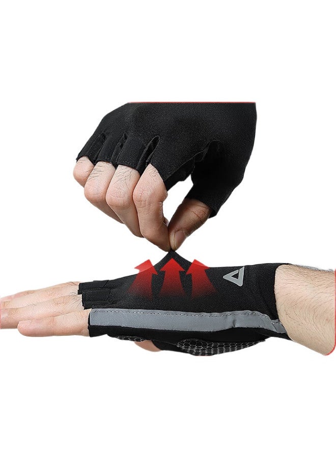 PEAK Cycling Half Finger Gloves Outdoor Sports Bicycle Road Mountain Bike Motorcycle Fitness Gloves M Size - Image 2