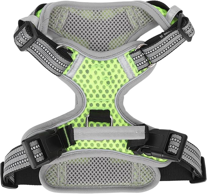 Adjustable Reflective Dog Harness Soft Breathable Mesh Quick Release Lockable Buckle Size L - Image 1