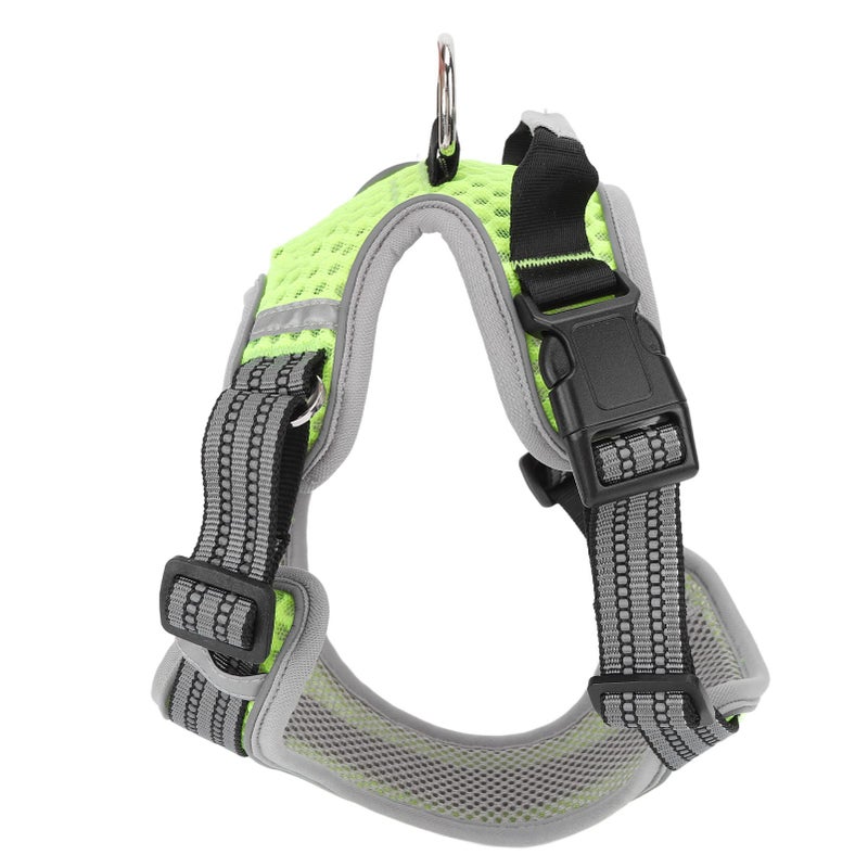 Adjustable Reflective Dog Harness Soft Breathable Mesh Quick Release Lockable Buckle Size L - Image 5