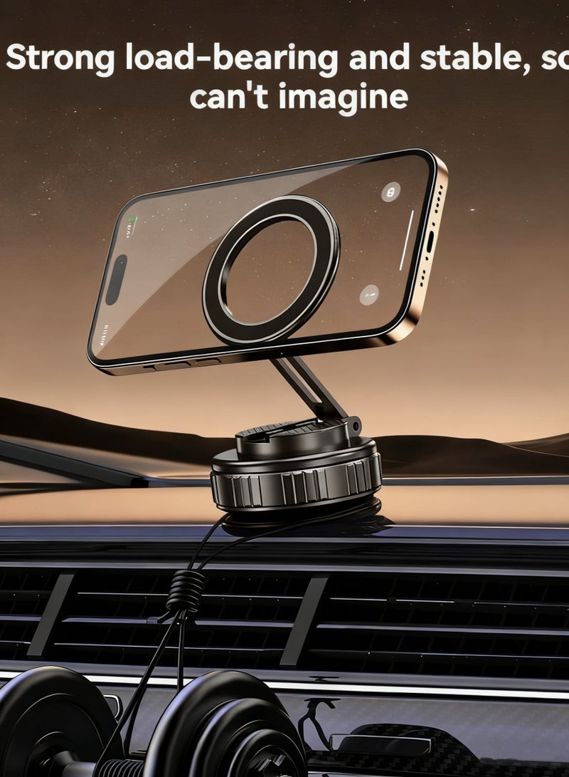 Magnetic Car Phone Holder - Super Strong Suction Cup Mount with 360° Rotation, Universal for All Smartphones, Dashboard & Windshield Mount - Image 1