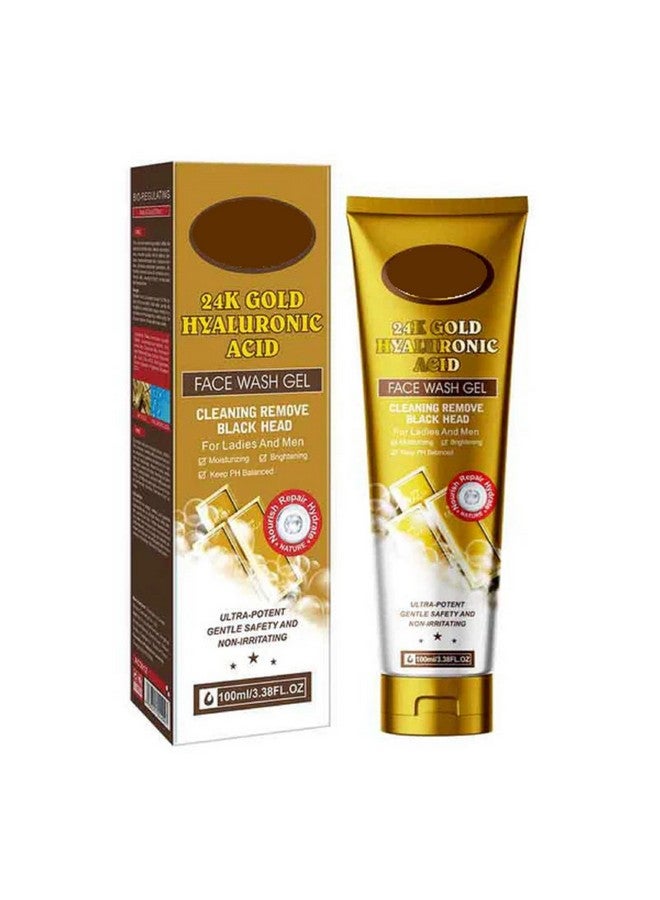 HANI PO™ Aiccchun AB 24K Gold Hyaluronic Acid Gel Cleansing Face Wash face wash for women, men, deep cleansing face wash 100ml - Pack of 1Natural Moisturizing for women | Natural cleansing for women | girl |men | adults | Cream for women | girls | facial cream | body cream for women | girls - Image 1