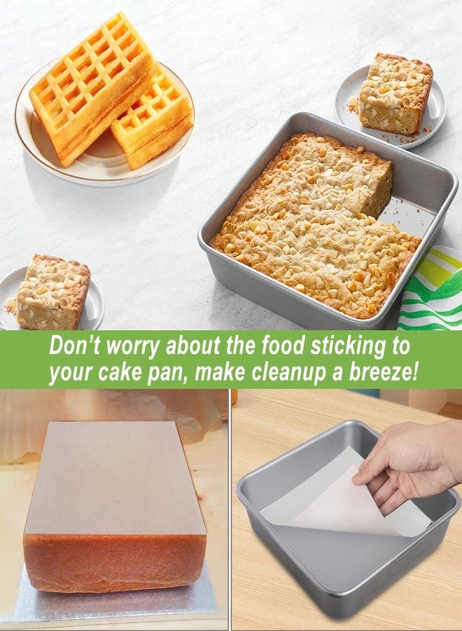 BYKITCHEN ورق زبدة غير لاصق من BYKITCHEN، مقاس 8x8 بوصة، مربعات لصينية الخبز، بطانات ورق زبدة مربعة متوافقة مع مكبس التورتيلا، صينية الخبز، المقلاة الهوائية (100 قطعة) - Image 5