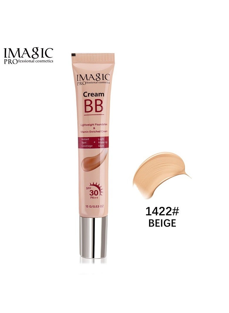 IMAGIC Natural BB Cream | Lightweight, Hydrating Formula | All-in-One Skin Perfecting Cream with SPF Protection (BEIGE) - Image 1