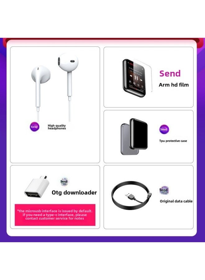 Generic - Nobixing V3 Bluetooth Camera Mp3 Mp4 Touch Screen E-book Music Walkman Student Mp5 Video Player-Body Color:A20 English Version-Memory Capacity:8GB - Image 1