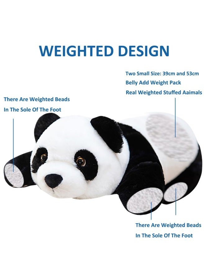 Hronsa Weighted Stuffed Animals, 20.8" 1.76lbs Weighted Panda Plush Toy Cute Panda Weighted Plush Animals Pillow Gifts for Kids Adults Birthday, Valentine's Day - Image 2