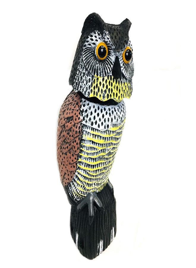 GiftExpress GiftExpress 15.5" Scarecrow Owl Decoy with Rotating Head Statue, Pest Repellent, Bird Control, Bird Deterrent, Garden Protectors, Fake Owls (1)  - Image 2