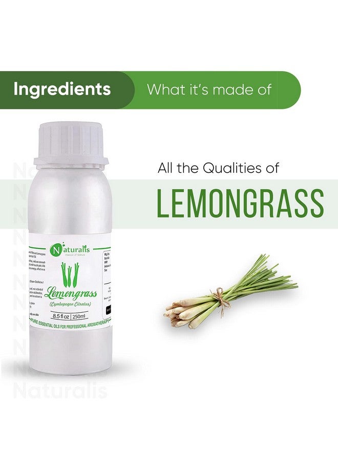 Naturalis Essence Of Nature Lemongrass Essential Oil 100% Undiluted Pure And Natural Therapeutic Grade For Skin, Hair Care, Insect Repellant And Aromatherapy -250Ml - Image 2