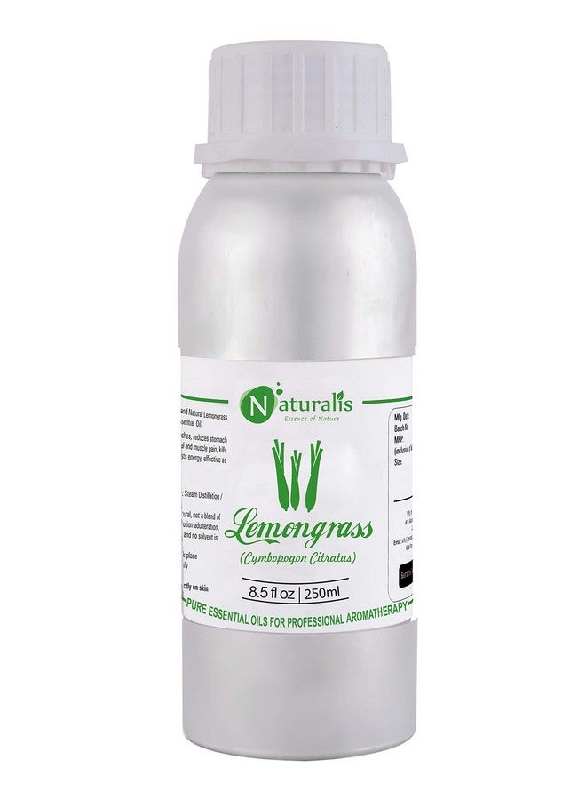 Naturalis Essence Of Nature Lemongrass Essential Oil 100% Undiluted Pure And Natural Therapeutic Grade For Skin, Hair Care, Insect Repellant And Aromatherapy -250Ml - Image 1