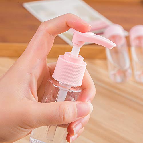 Wrixty Wrixty Plastic Portable Travel Cosmetics Bottles Plastic Pressing Spray Bottle for Makeup Cosmetic Toiletries Liquid Containers Bottles Pink  - Image 2