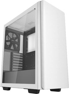 DEEPCOOL DeepCool CK500 WH Mid-Tower ATX Case, Full Size Tempered Glass ...