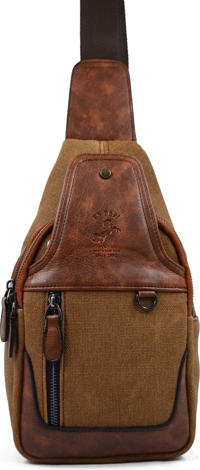 EN Deri EN Leather Phone Wallet Compartment Headphone Output Crossbody Chest and Shoulder Bag  - Image 3