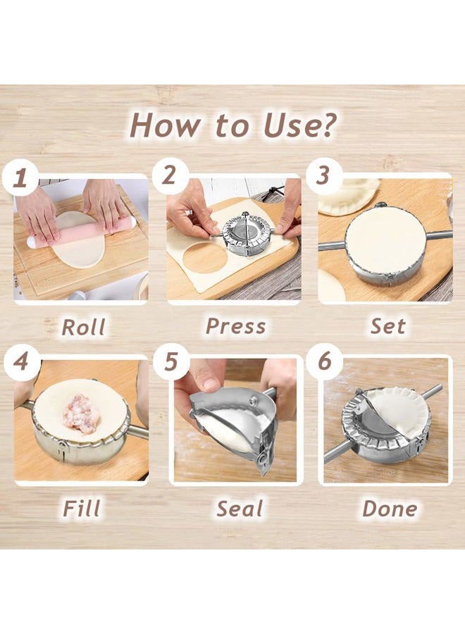 COTEY 6 Inch Empanda Press, Large Stainless Steel Dumpling Maker, 2-in-1 Dough Cutter/Dumpling Mold for Empanada, Dumpling, Ravioli, Pierogi & Hand Pie - Image 4