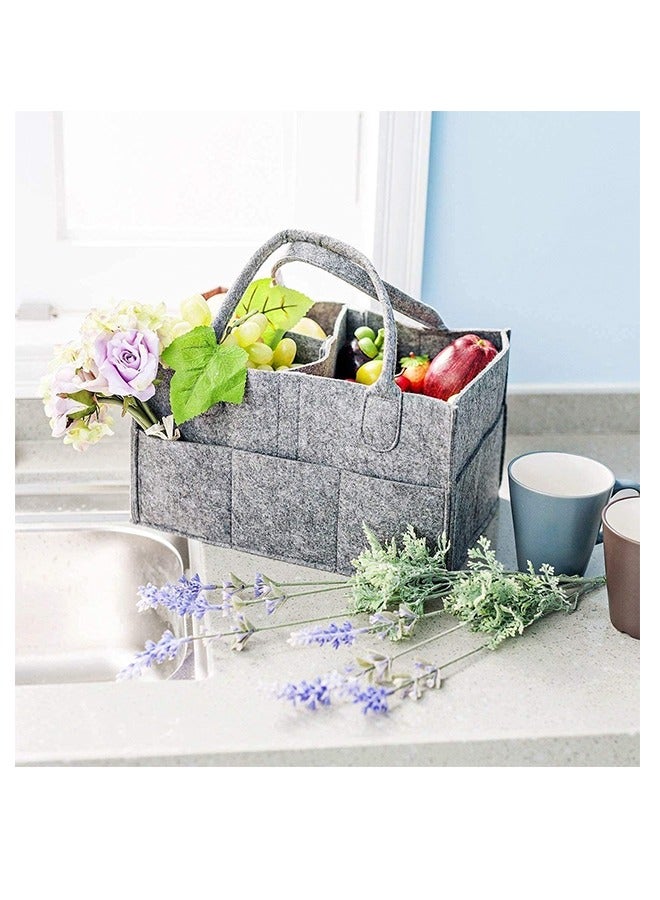 Baby items portable storage basket creative snacks home storage basket bath basket （gray）  - Image 5