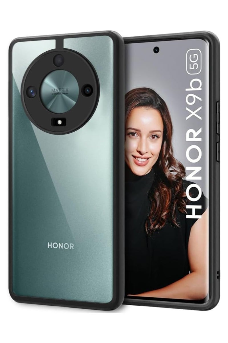 Case Cover Shockproof Hard PC Back Soft TPU Frame Anti-yellowing Slim Protective Cover Compatible with Honor X9B (Clear) - Image 1